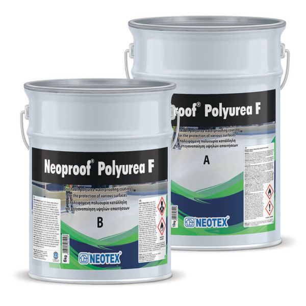 Neoproof Polyurea F Επαλειφόμενη βραδύκαυστη ελαστική στεγανωτική πολυουρία δύο συστατικών