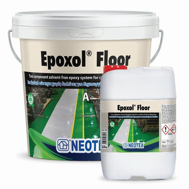 Epoxol Floor Υψηλών αντοχών, εποξειδικό σύστημα χωρίς διαλύτες, για δημιουργία αυτoεπιπεδούμενων δαπέδων