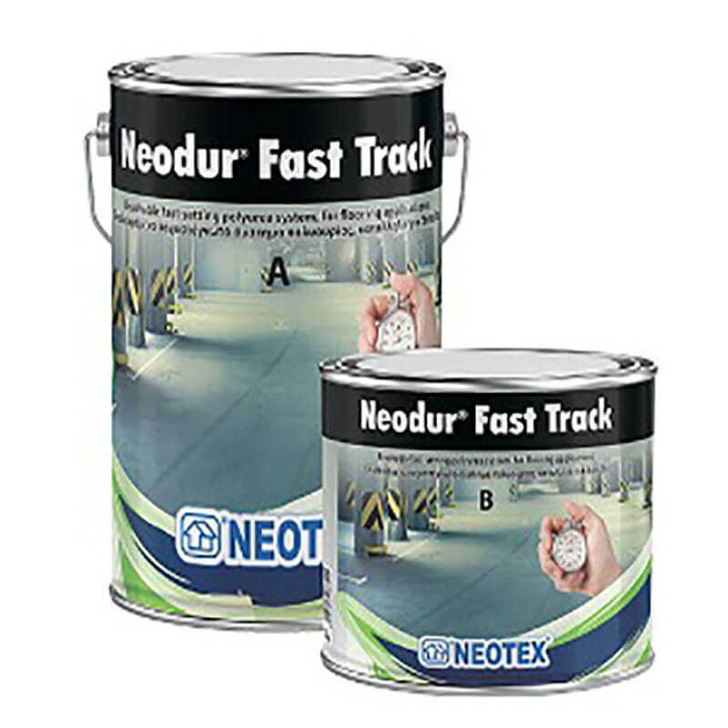 Neodur Fast Track Καινοτομικό, ταχυστέγνωτο, υψηλών στερεών επαλειφόμενο σύστημα αλειφατικής πολυουρίας, δύο συστατικών, για εφαρμογές σε δάπεδα εξωτερικών και εσωτερικών χώρων
