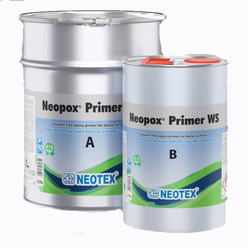 Neopox Primer WS Εποξειδικό αστάρι δύο συστατικών χωρίς διαλύτες για υγρές επιφάνειες
