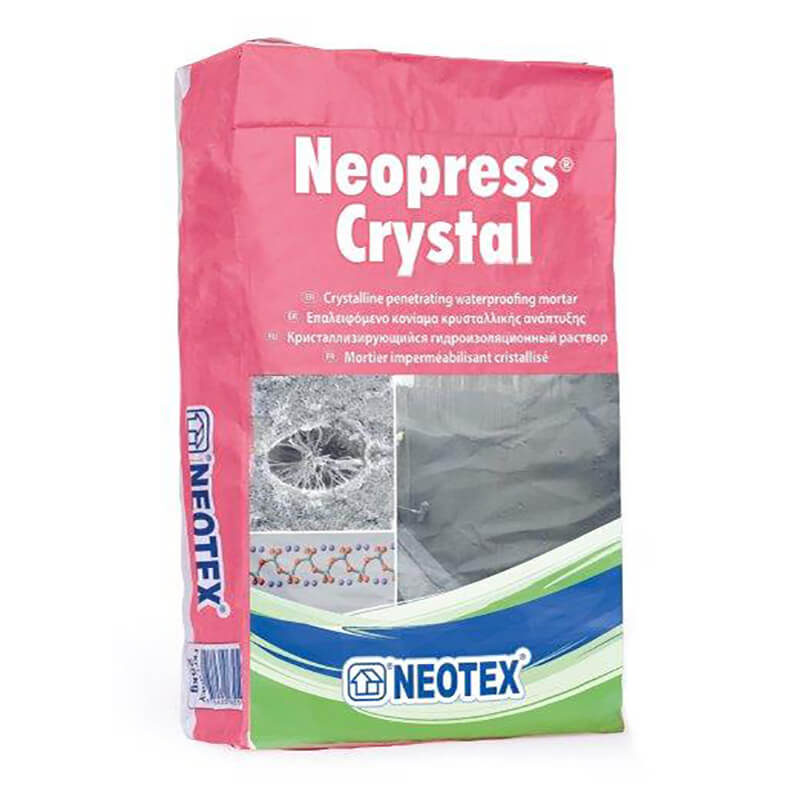 Neopress Crystal Στεγανωτικό κονίαμα κρυσταλλικής ανάπτυξης για επιφάνειες σκυροδέματος