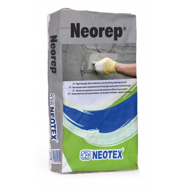Neorep Υψηλών αντοχών, ινοπλισμένο, θιξοτροπικό, μη συρρικνούμενο επισκευαστικό τσιμεντοειδές κονίαμα