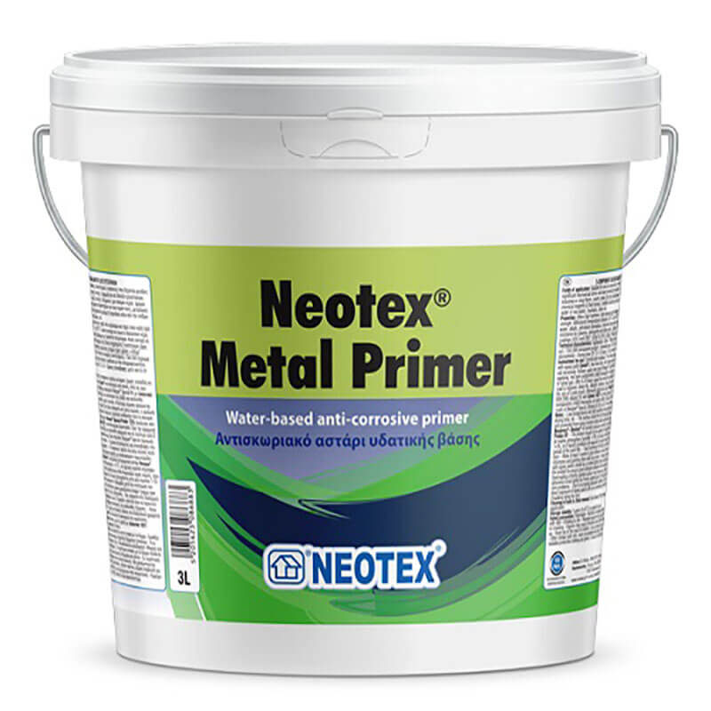 Neotex Metal PrimerΥδατοδιαλυτό αντισκωριακό αστάρι ενός συστατικού, για παλιές ή νέες μεταλλικές επιφάνειες