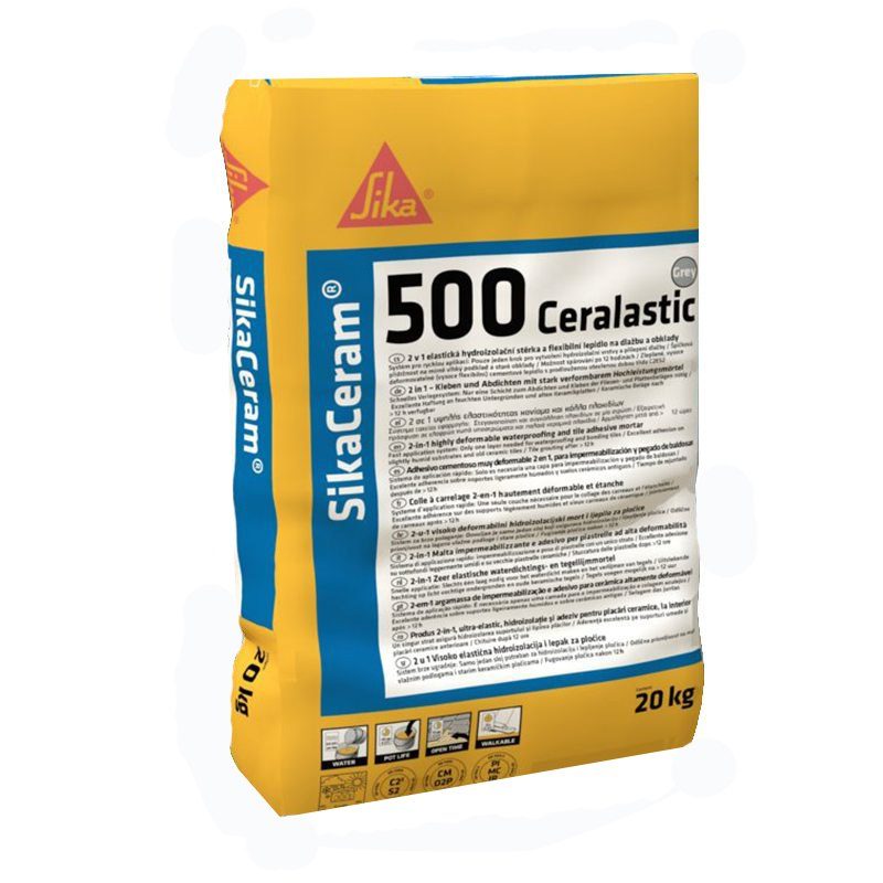 SikaCeram -500 Ceralastic 1-συστατικού, τσιμεντοειδούς βάσης,, ινοπλισμένο κονίαμα στεγανοποίησης
