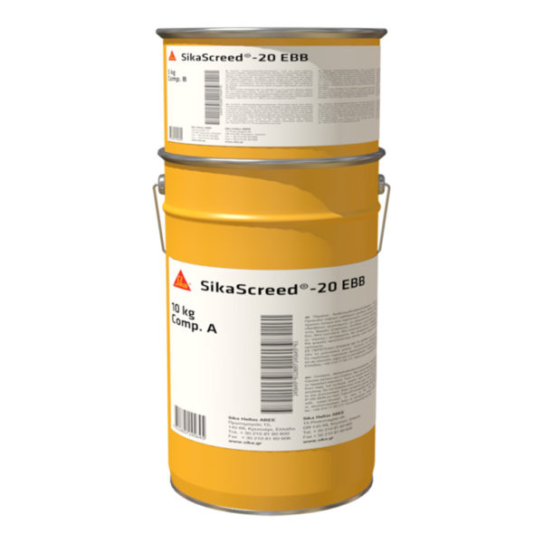 SikaScreed -20 EBB είναι 2-συστατικών, εποξειδικής βάσης, γέφυρα πρόσφυσης για κονιάματα διάστρωσης δαπέδων της σειράς SikaScreed