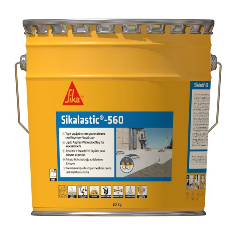 Sikalastic -560 Υγρή μεμβράνη στεγανοποίησης, ψυχρής εφαρμογής, υψηλής ελαστικότητας και σταθερή σε υπεριώδη ακτινοβολία