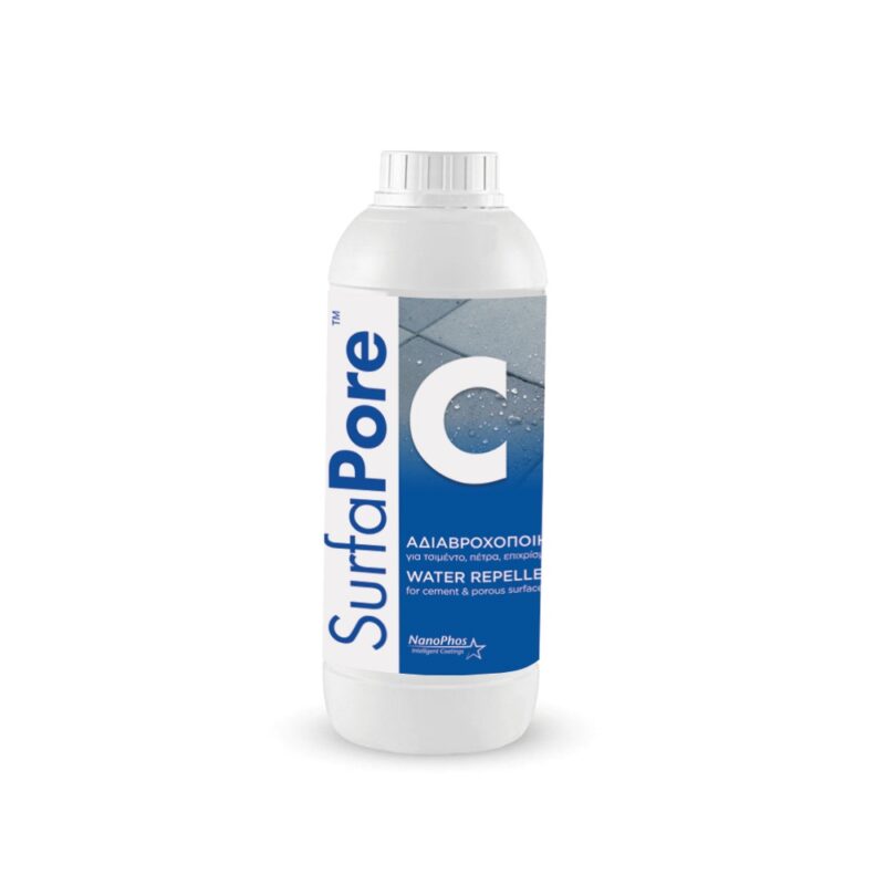 SurfaPore C Αδιαβροχοποιητικό για τσιμεντοειδείς επιφάνειες, αρμούς, επιχρίσματα, φυσικούς  και τεχνητούς λίθους 