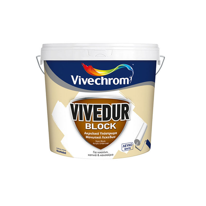 VIVEDUR BLOCK Είναι λευκό, ακρυλικό μονωτικό υπόστρωμα νερού, κατάλληλο για όλες τις εσωτερικές και εξωτερικές οικοδομικές επιφάνειες